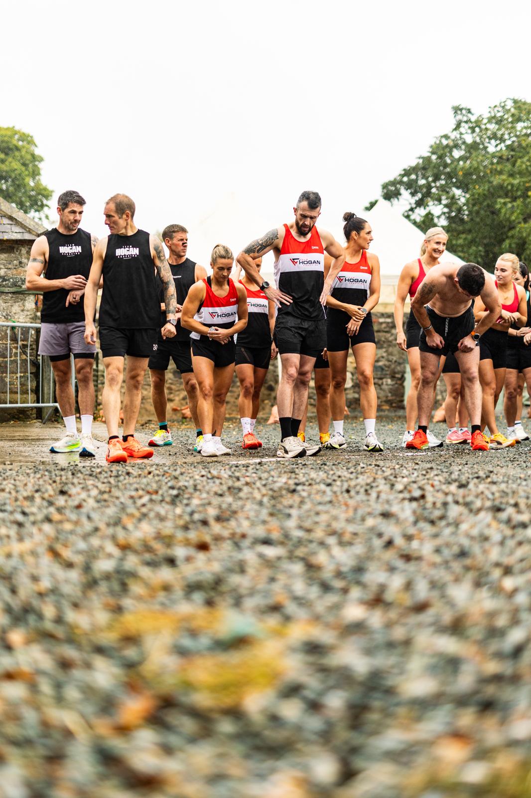 Team Hogan athletes on the start line